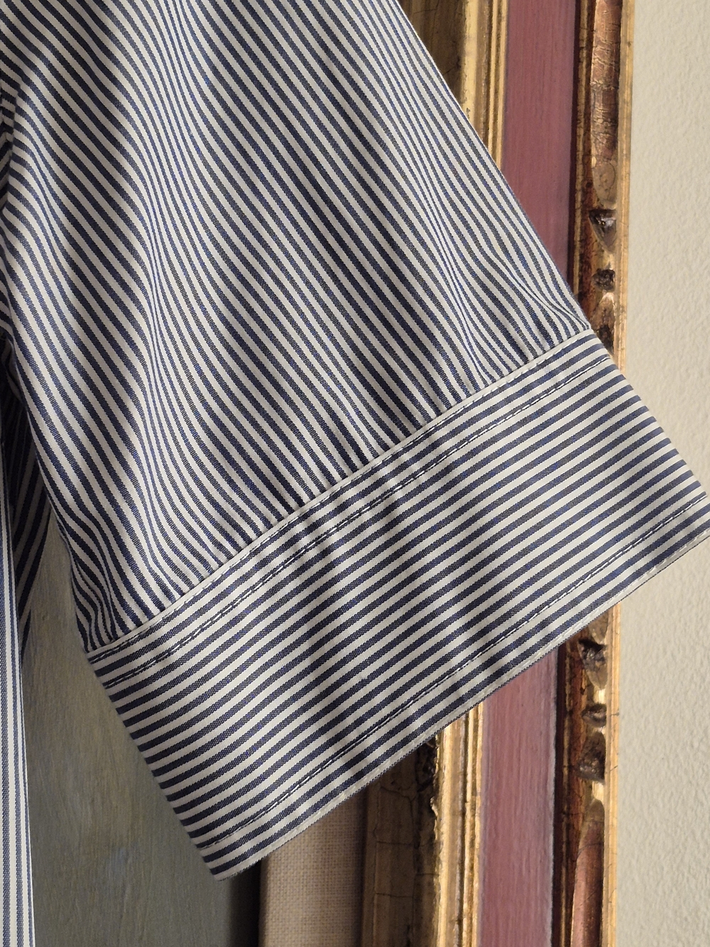 Jenni Kayne Light Blue and White Striped Midi Dress - Picture 3 of 9